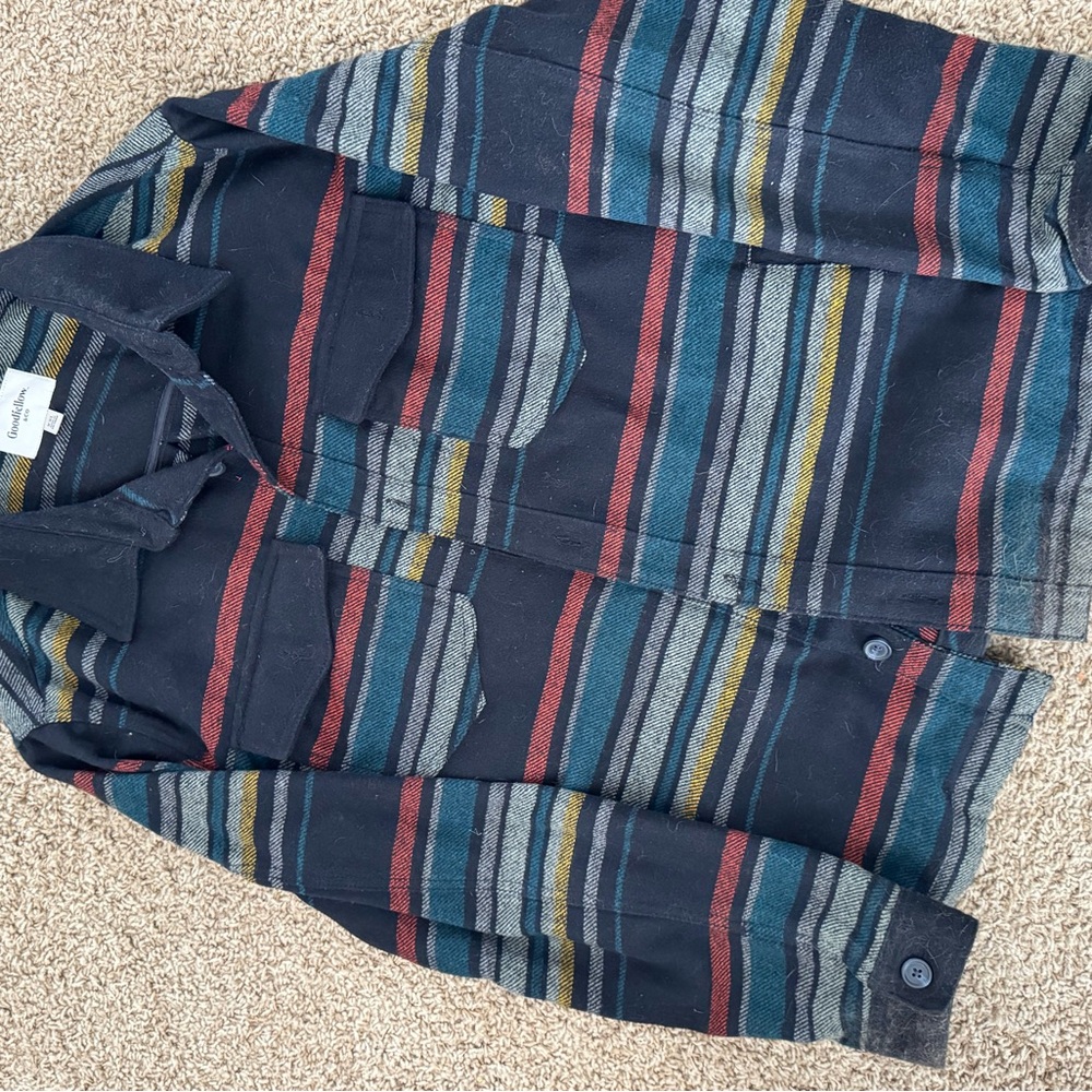 Goodfellow & Co Navy Striped Coat